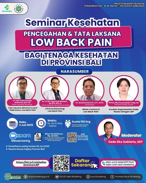 Seminar Kesehatan Pencegahan dan Tata Laksana Low Back Pain
