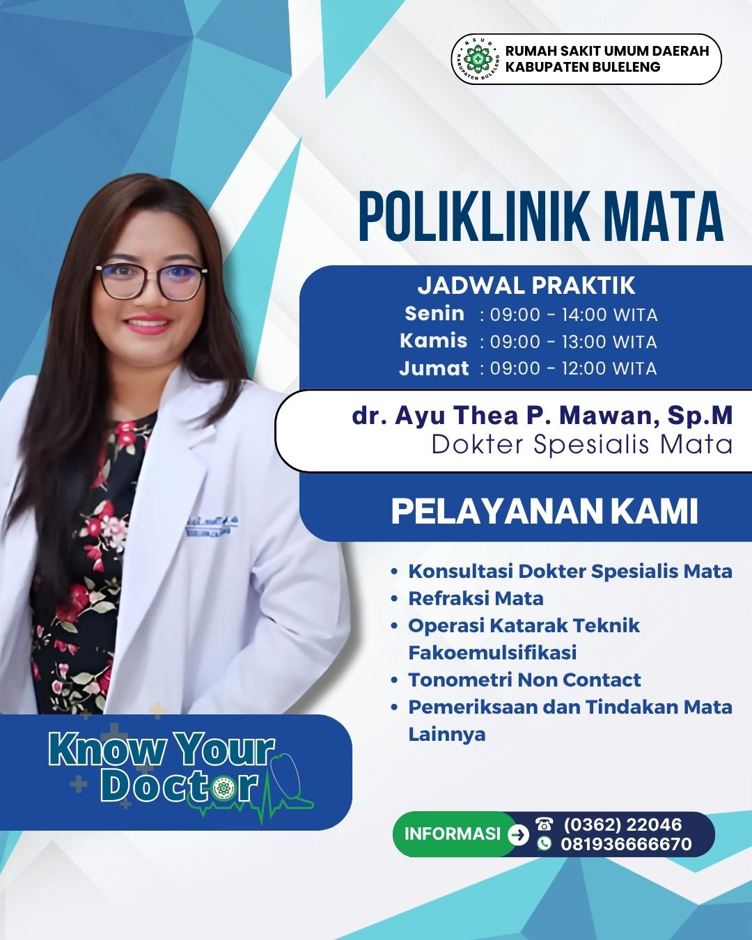 dokter spesialis mata (dr. ayu thea P. mawan, Sp. M)